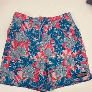 Vineyard Vines Pink and Blue Floral Swim Trunks